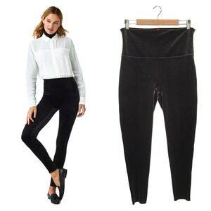 Spanx Pants Womens 2X Velvet Full Length Leggings High Rise Skinny Black Gray